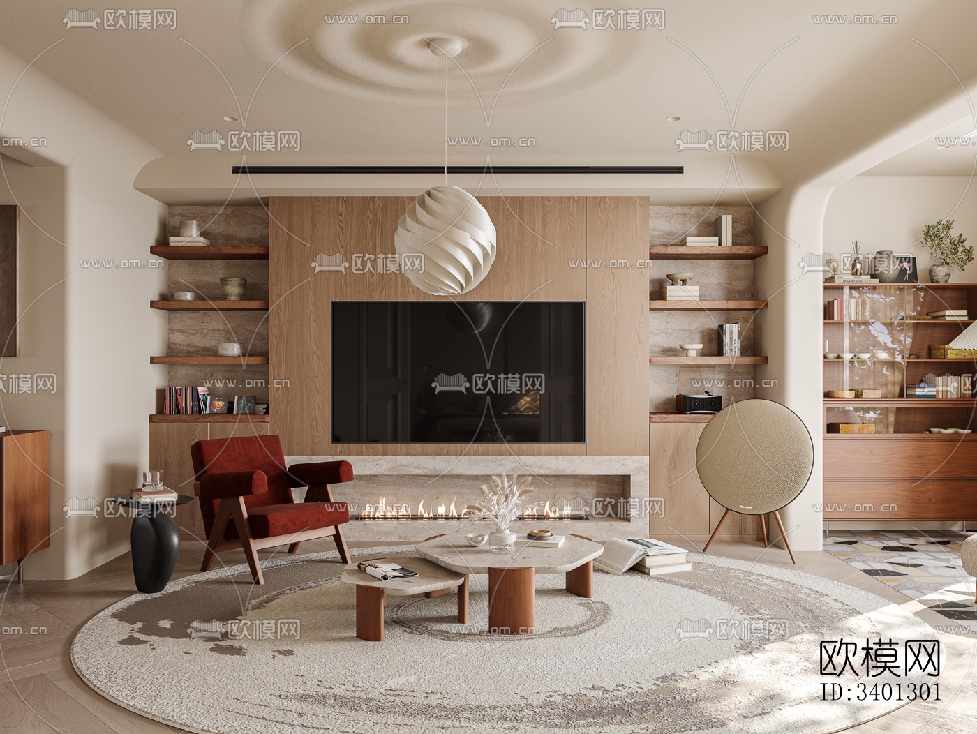 中古风别墅效果图下载（渲染图10）