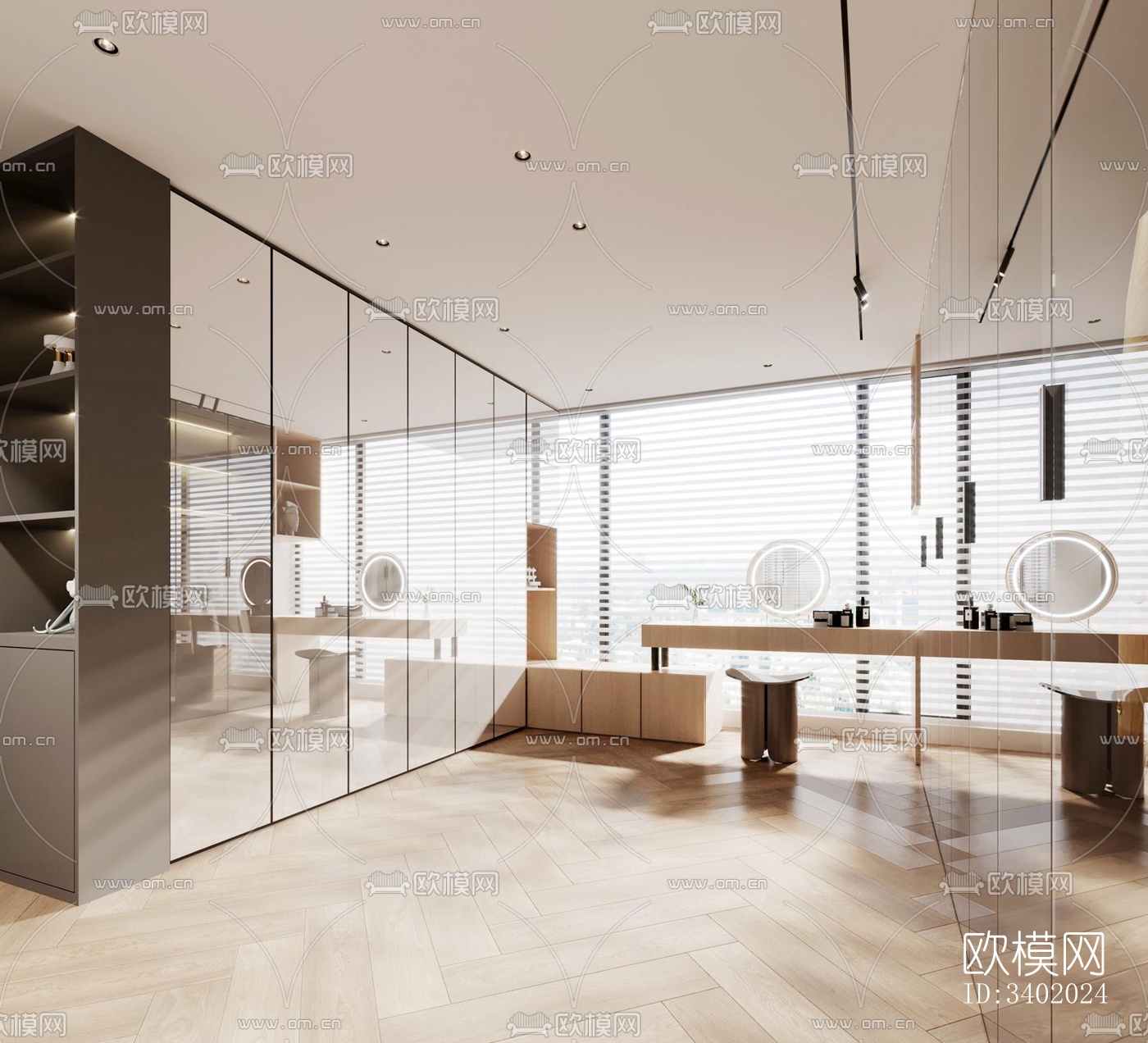 现代大平层效果图下载（渲染图18）