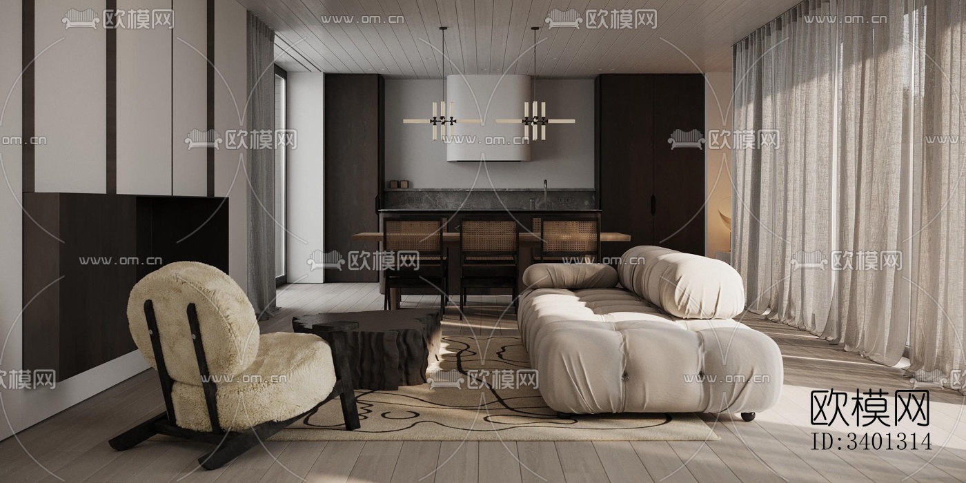 现代别墅效果图下载（渲染图1）