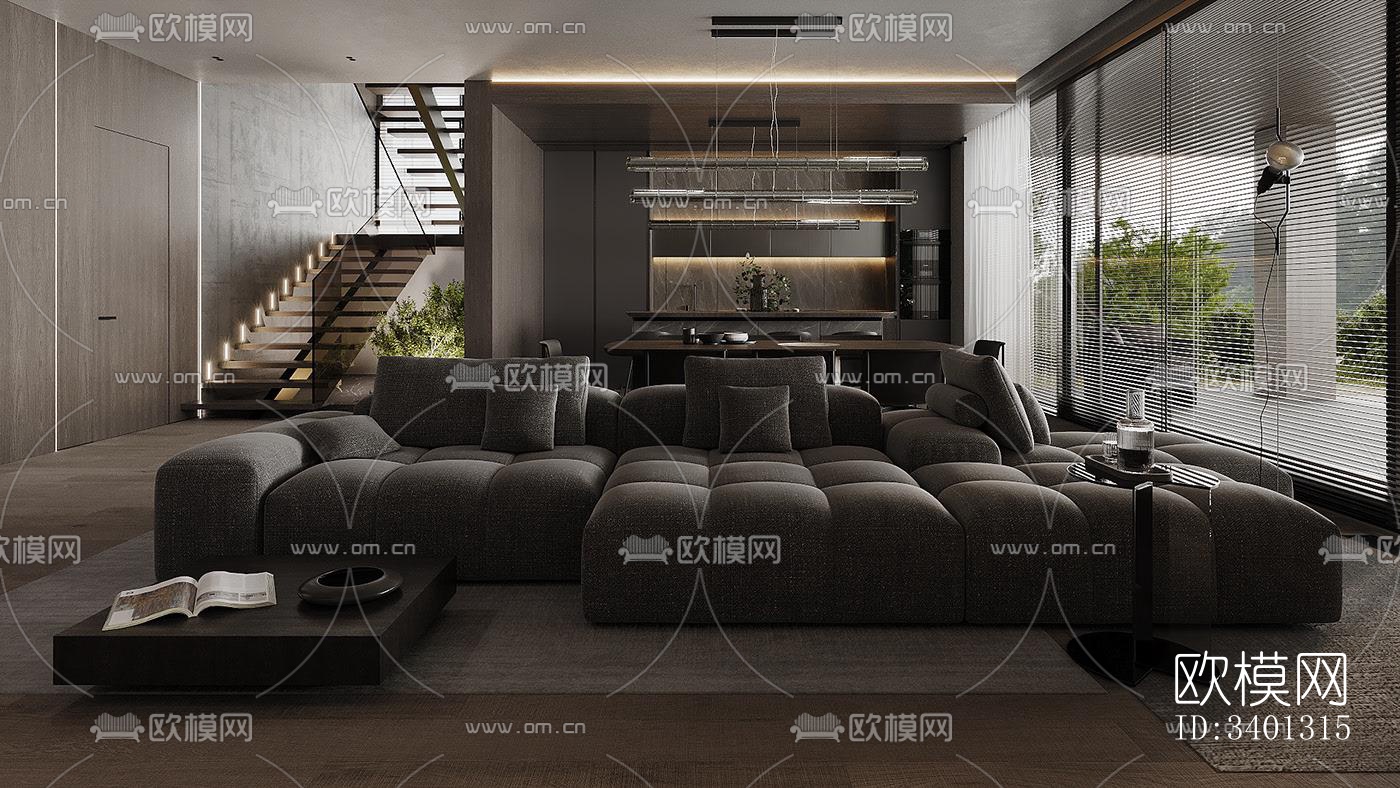 现代别墅效果图下载（渲染图1）