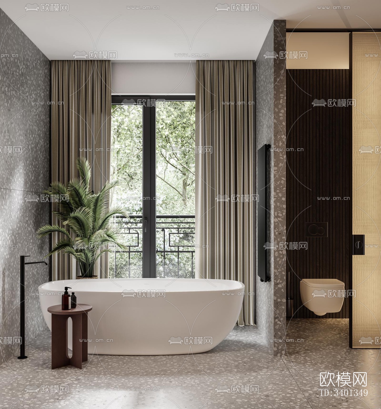 现代大平层效果图下载（渲染图11）