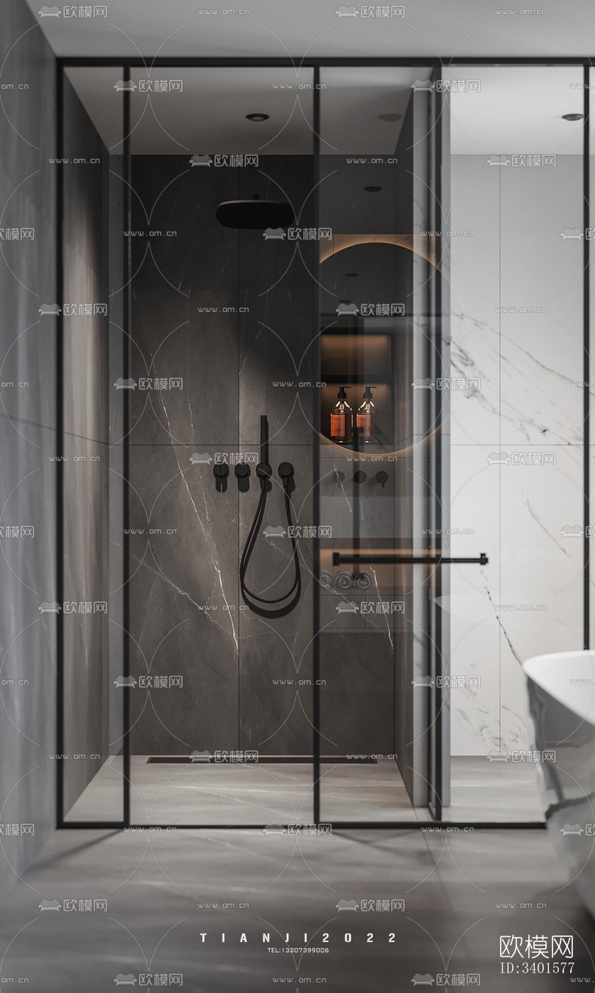 现代大平层效果图下载（渲染图12）