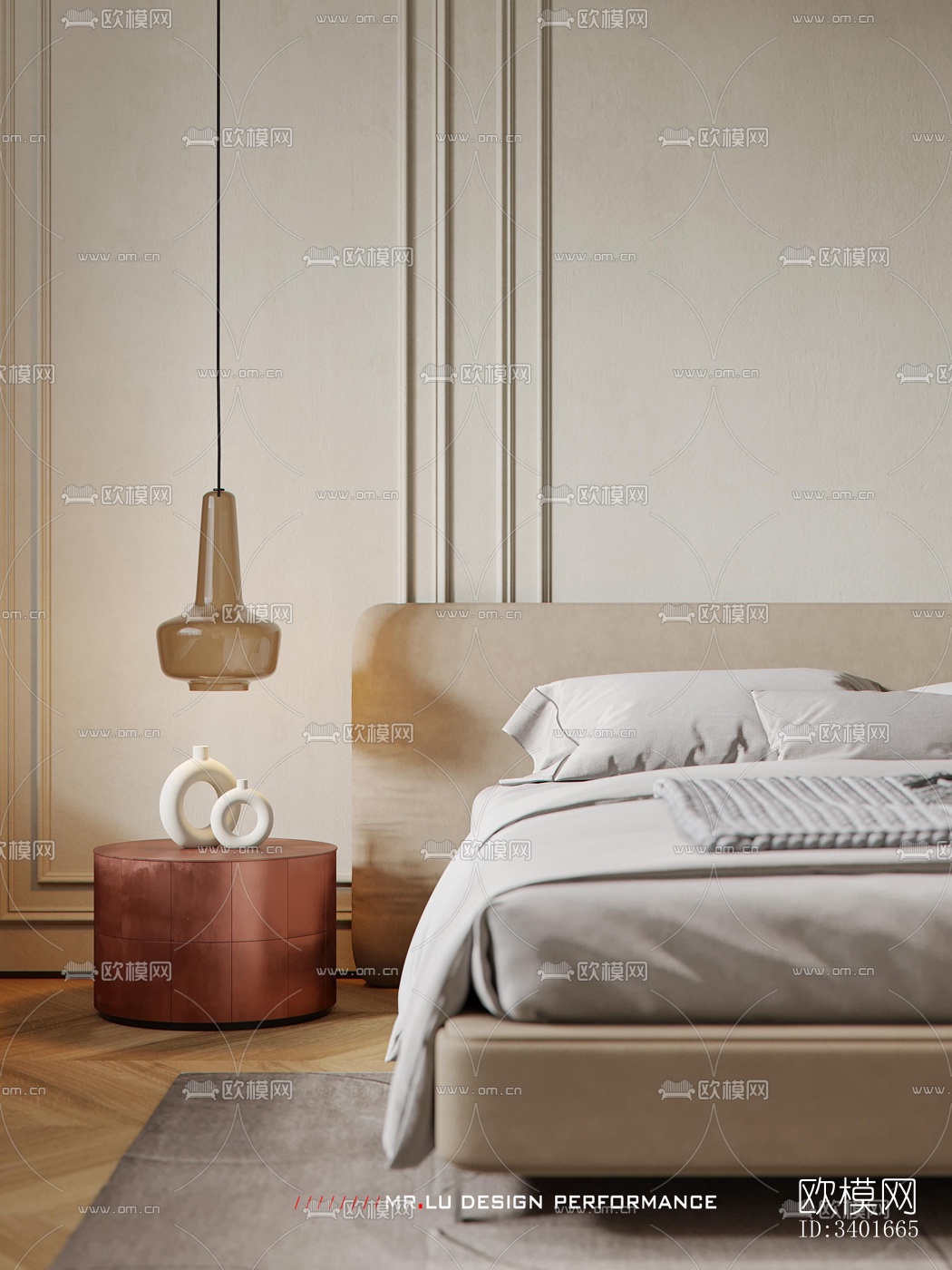 现代大平层效果图下载（渲染图8）