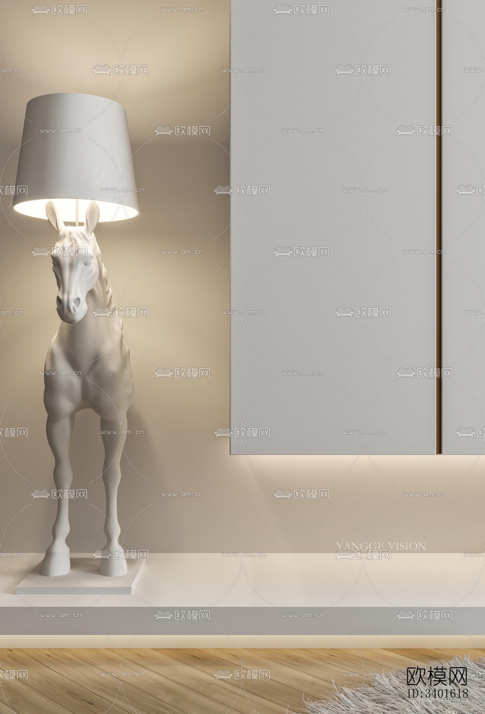 现代大平层效果图下载（渲染图11）