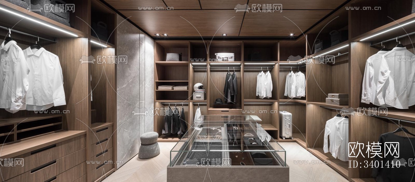 现代大平层效果图下载（渲染图12）