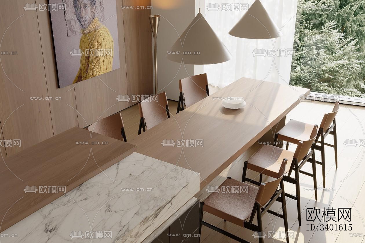 现代大平层效果图下载（渲染图11）