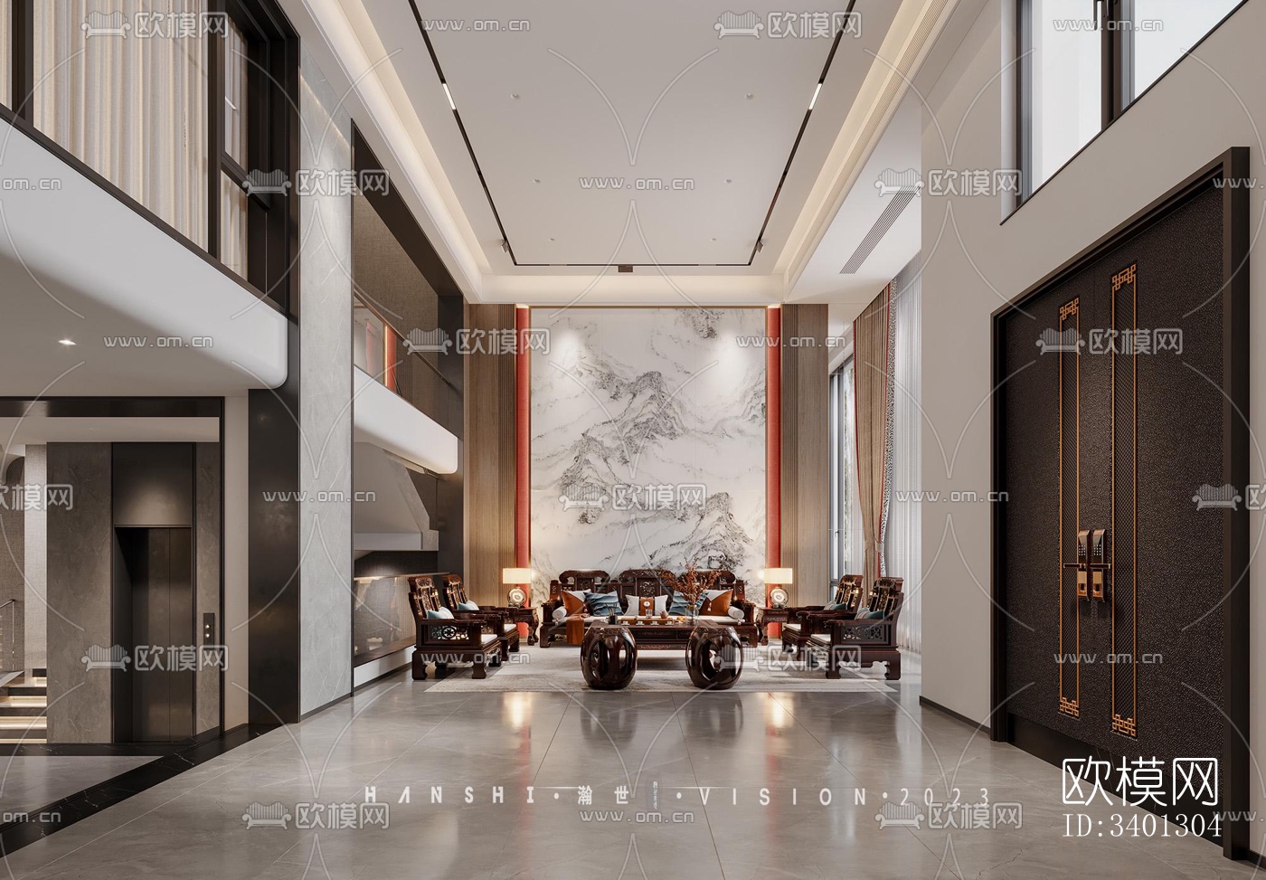 现代别墅效果图下载（渲染图8）