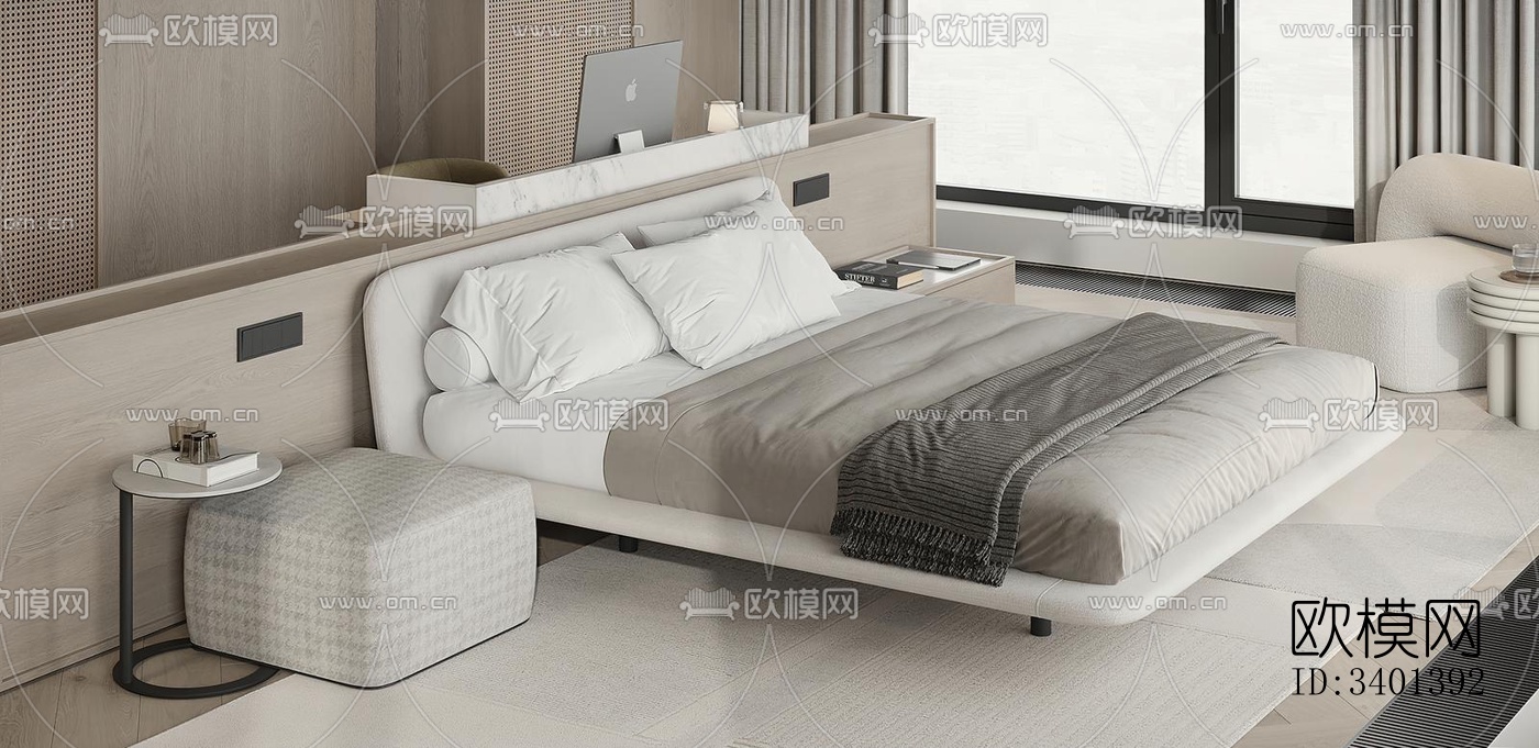 现代大平层效果图下载（渲染图8）