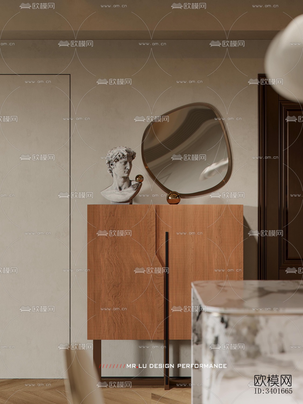 现代大平层效果图下载（渲染图12）