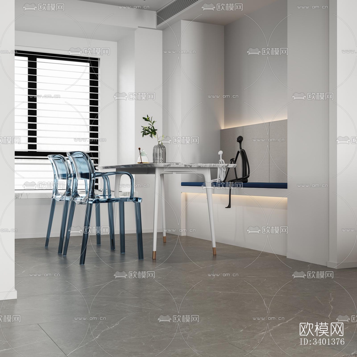 现代大平层效果图下载（渲染图6）