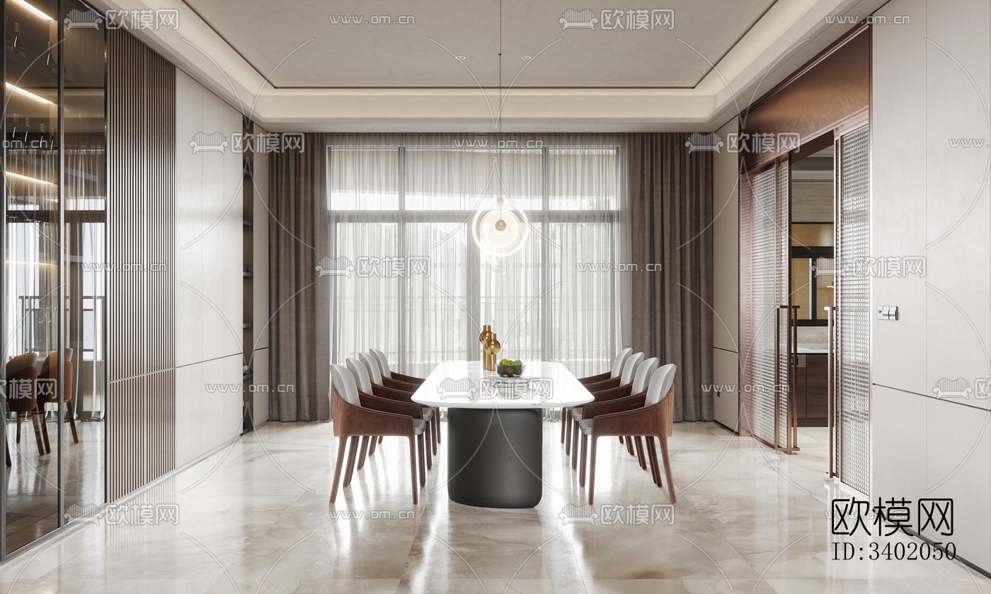 现代大平层效果图下载（渲染图12）