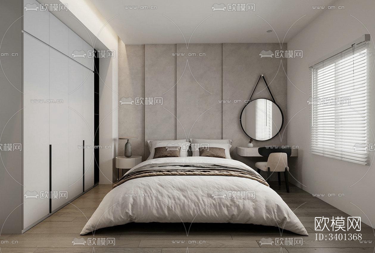 现代大平层效果图下载（渲染图7）