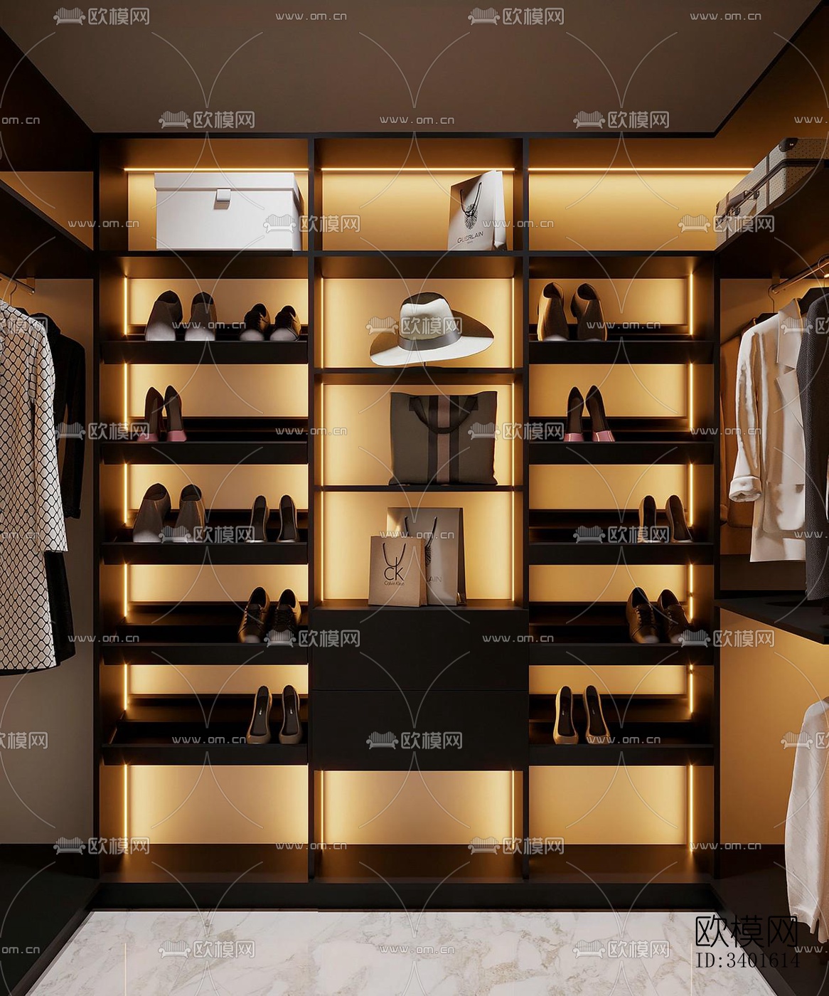 现代大平层效果图下载（渲染图20）