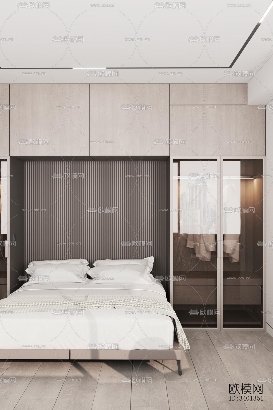 现代大平层效果图下载（渲染图17）