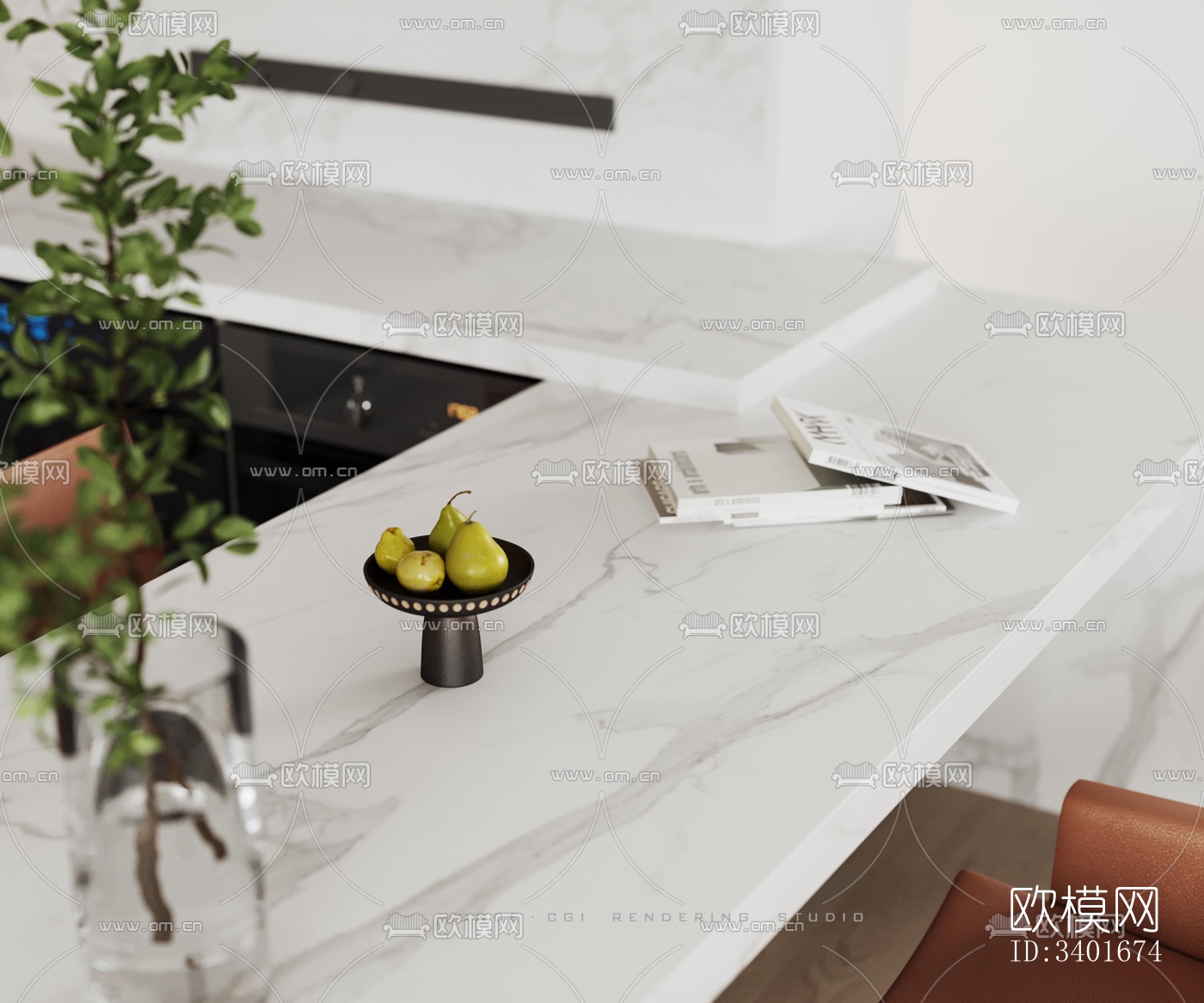 现代大平层效果图下载（渲染图11）