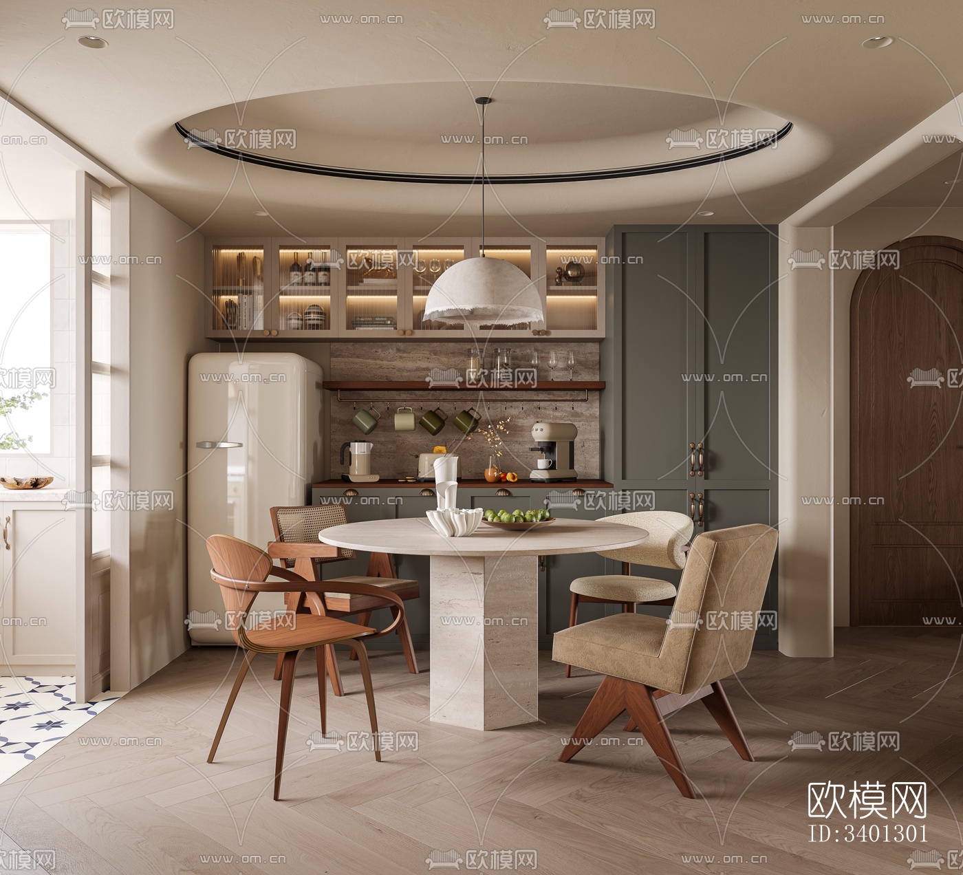 中古风别墅效果图下载（渲染图15）