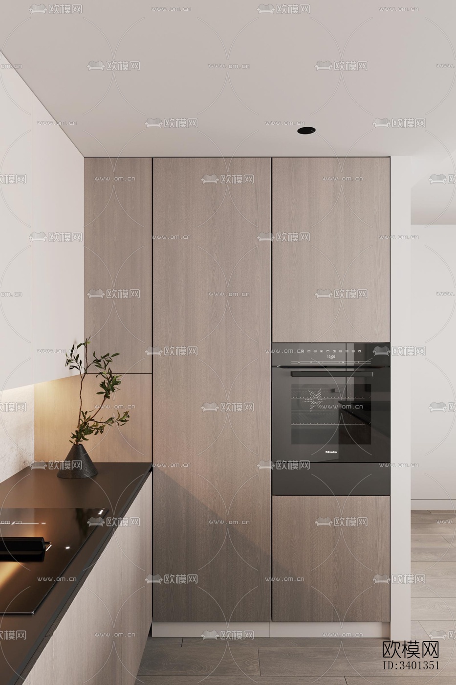 现代大平层效果图下载（渲染图8）