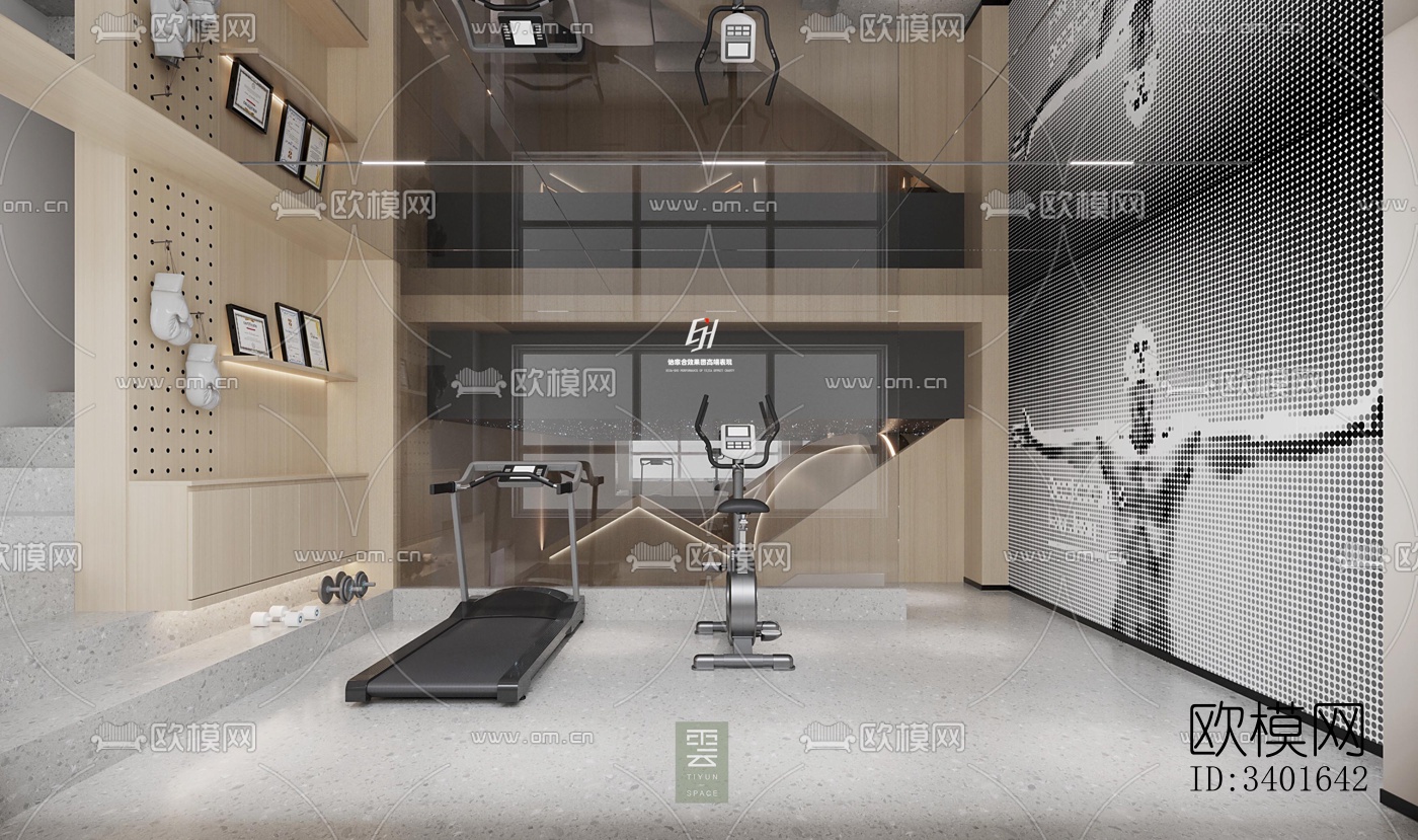 现代大平层效果图下载（渲染图4）