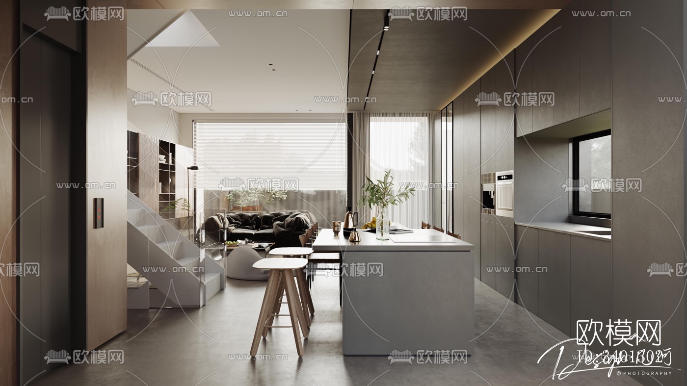 现代别墅效果图下载（渲染图14）