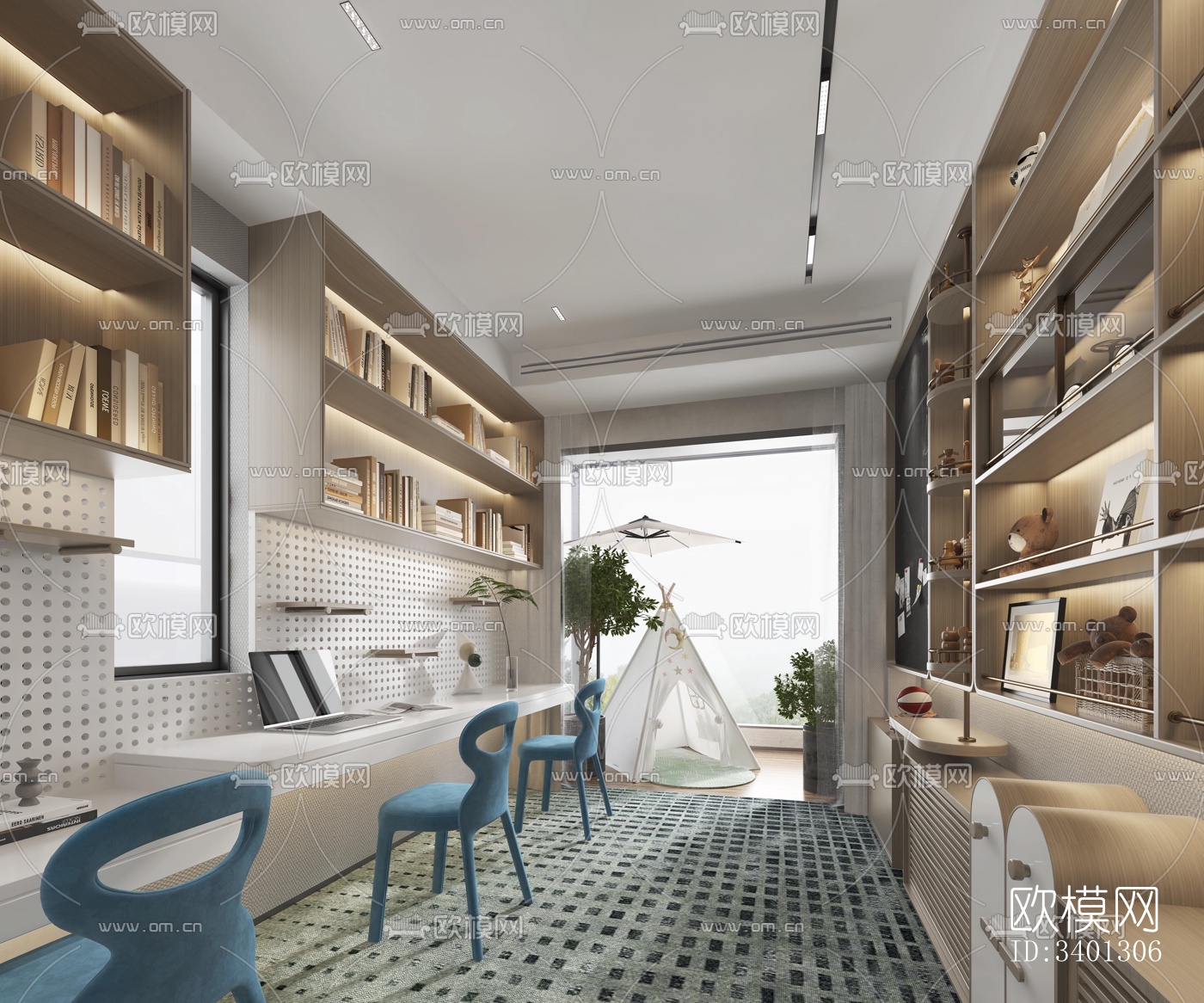 现代别墅效果图下载（渲染图7）