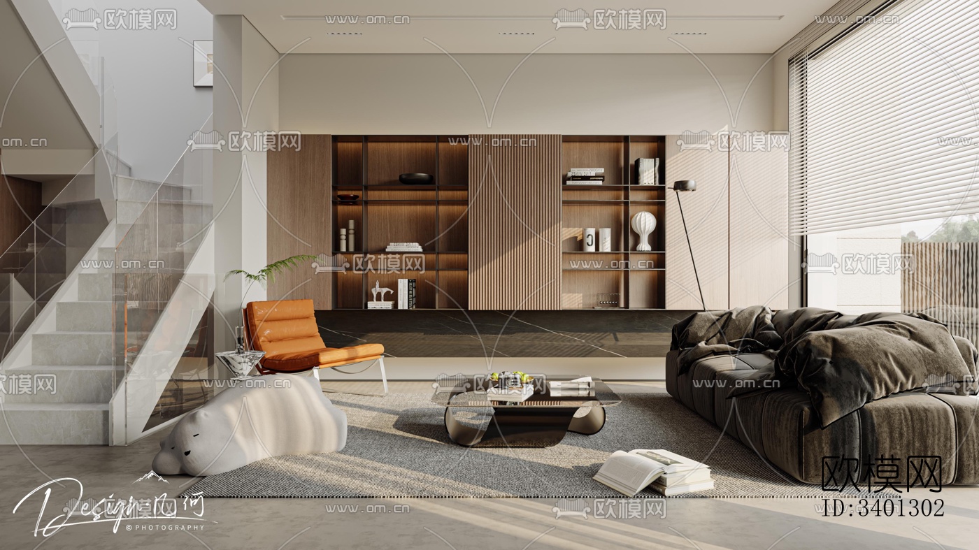 现代别墅效果图下载（渲染图1）