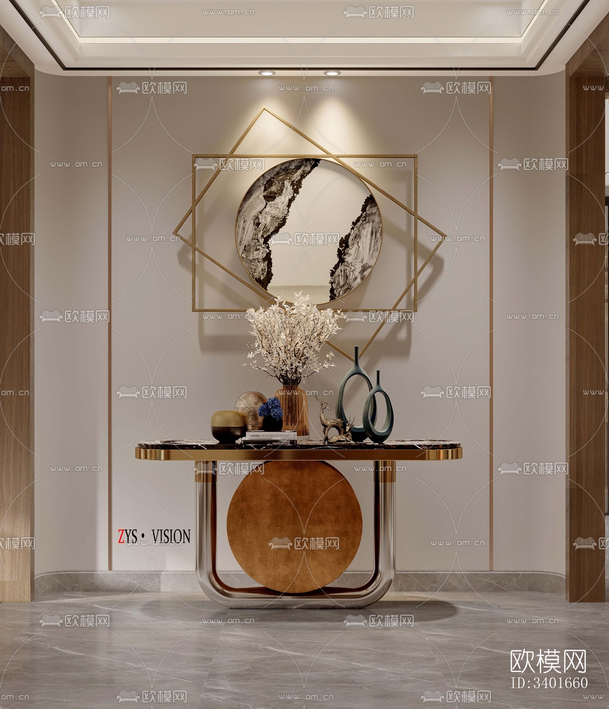 现代大平层效果图下载（渲染图13）