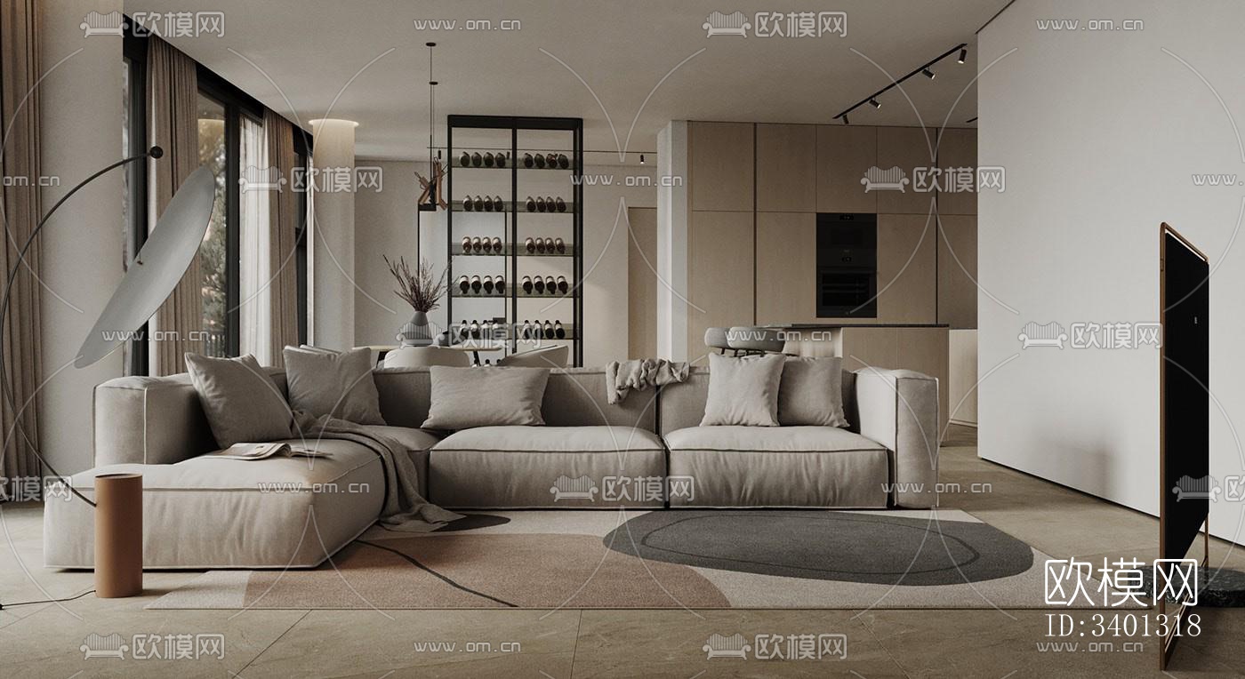 现代别墅效果图下载（渲染图1）