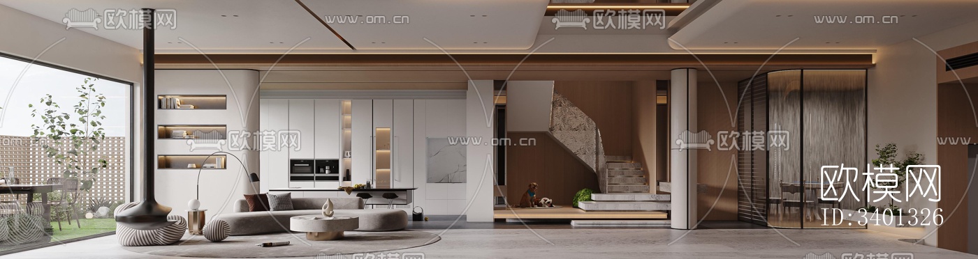 现代别墅效果图下载（渲染图14）