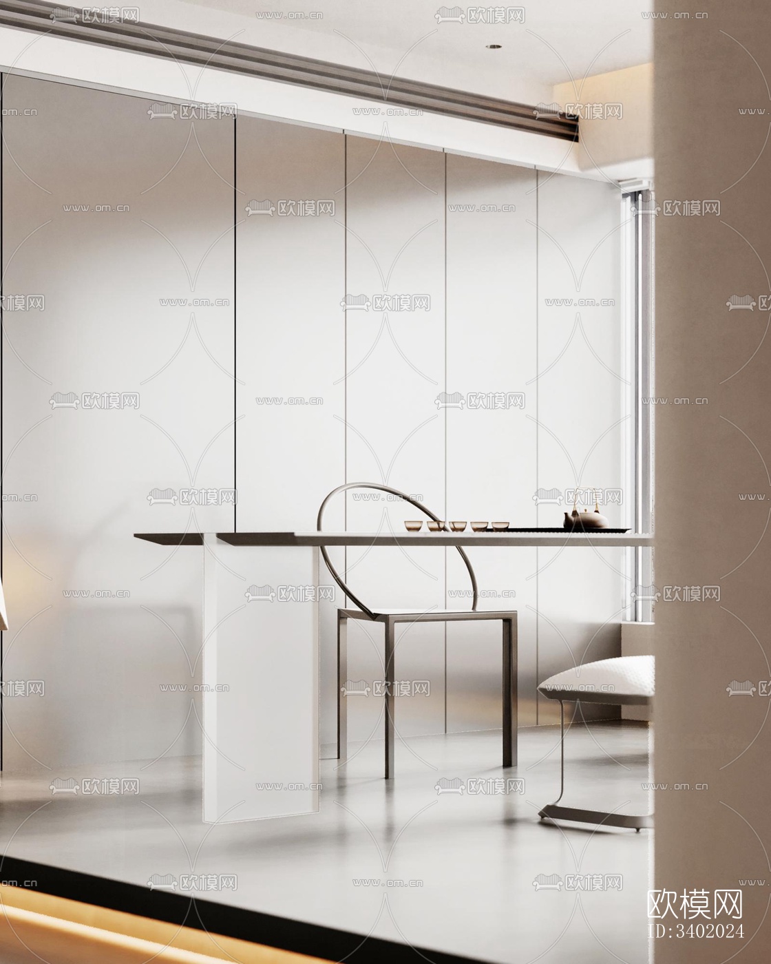 现代大平层效果图下载（渲染图10）