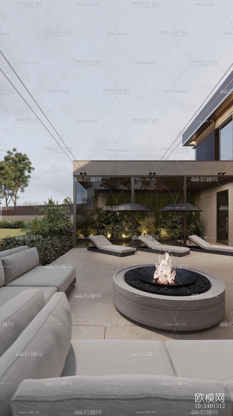 现代别墅效果图下载（渲染图18）