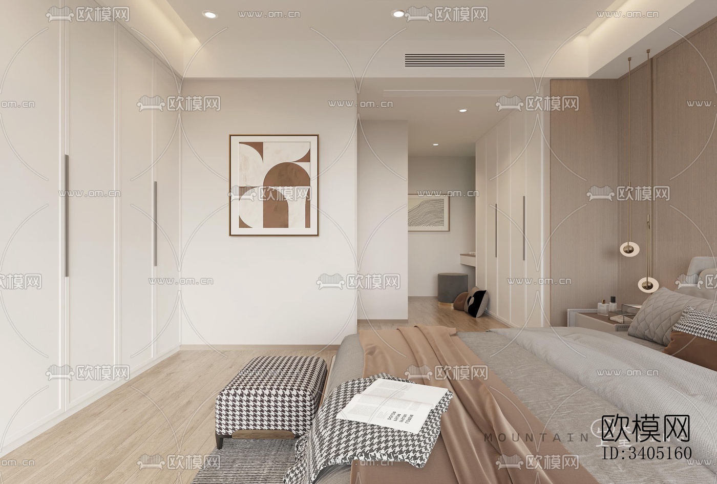 现代大平层效果图下载（渲染图13）