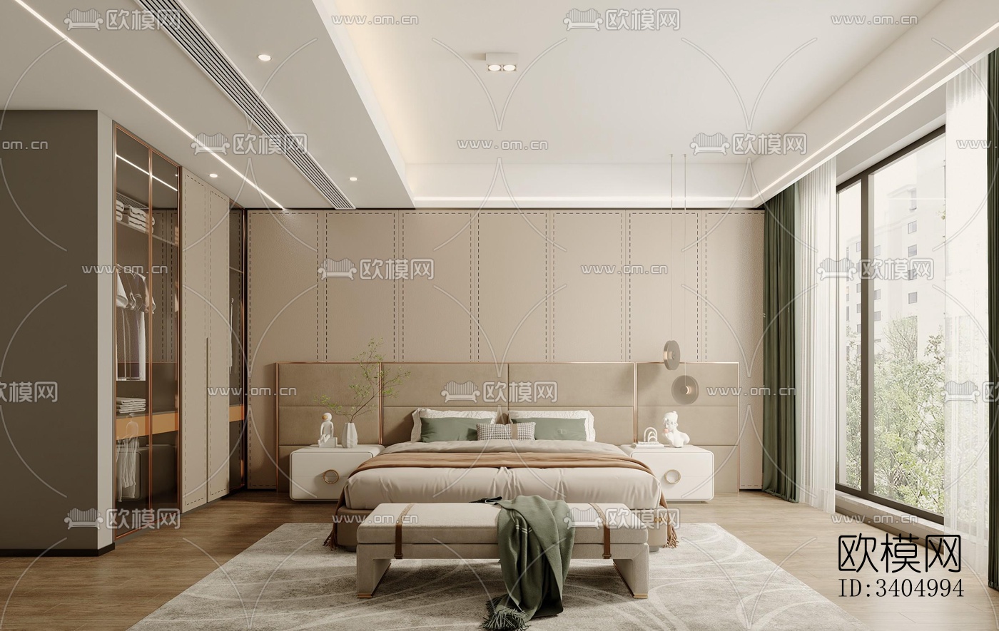 现代大平层效果图下载（渲染图5）