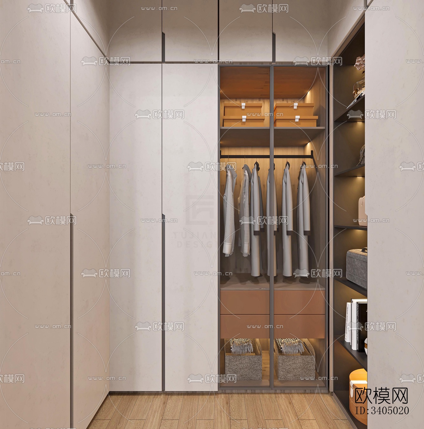 现代大平层效果图下载（渲染图4）