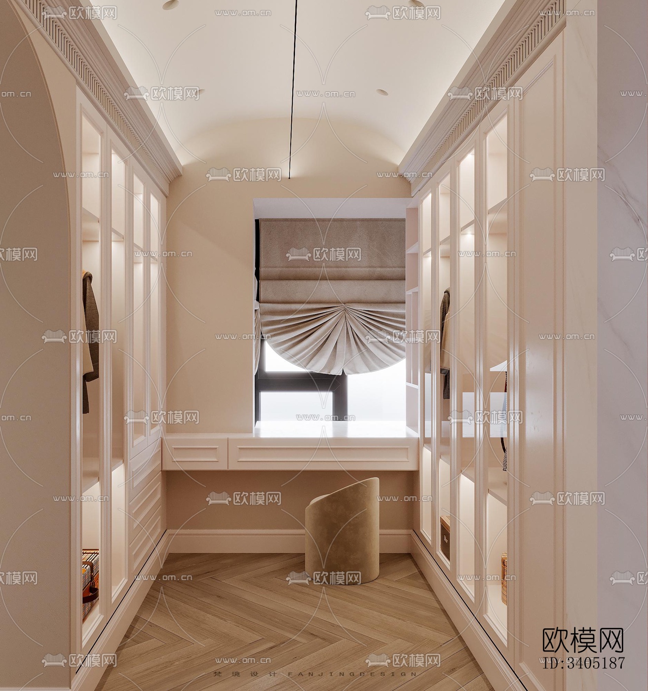 现代大平层效果图下载（渲染图4）