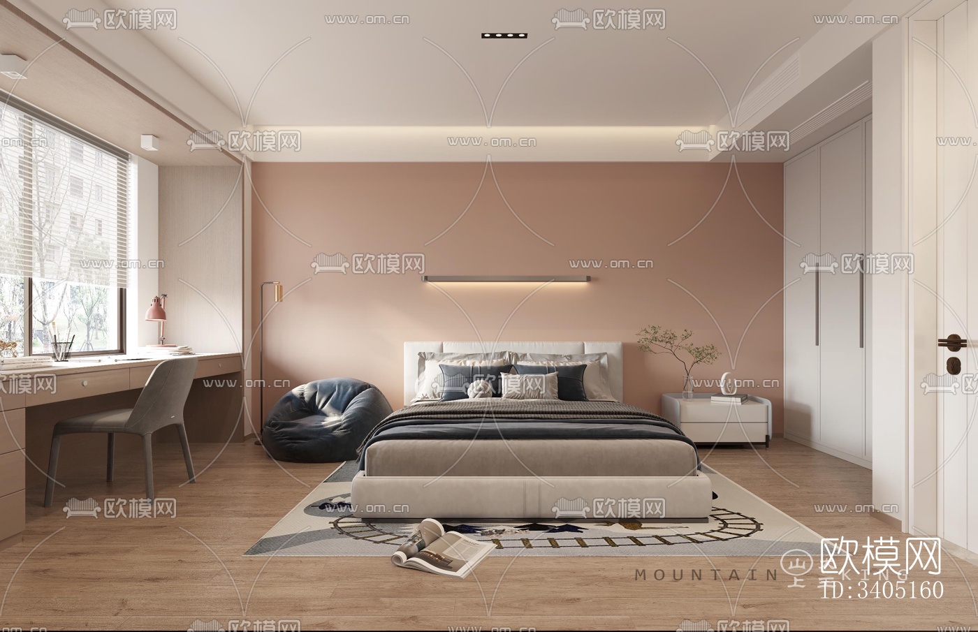 现代大平层效果图下载（渲染图4）