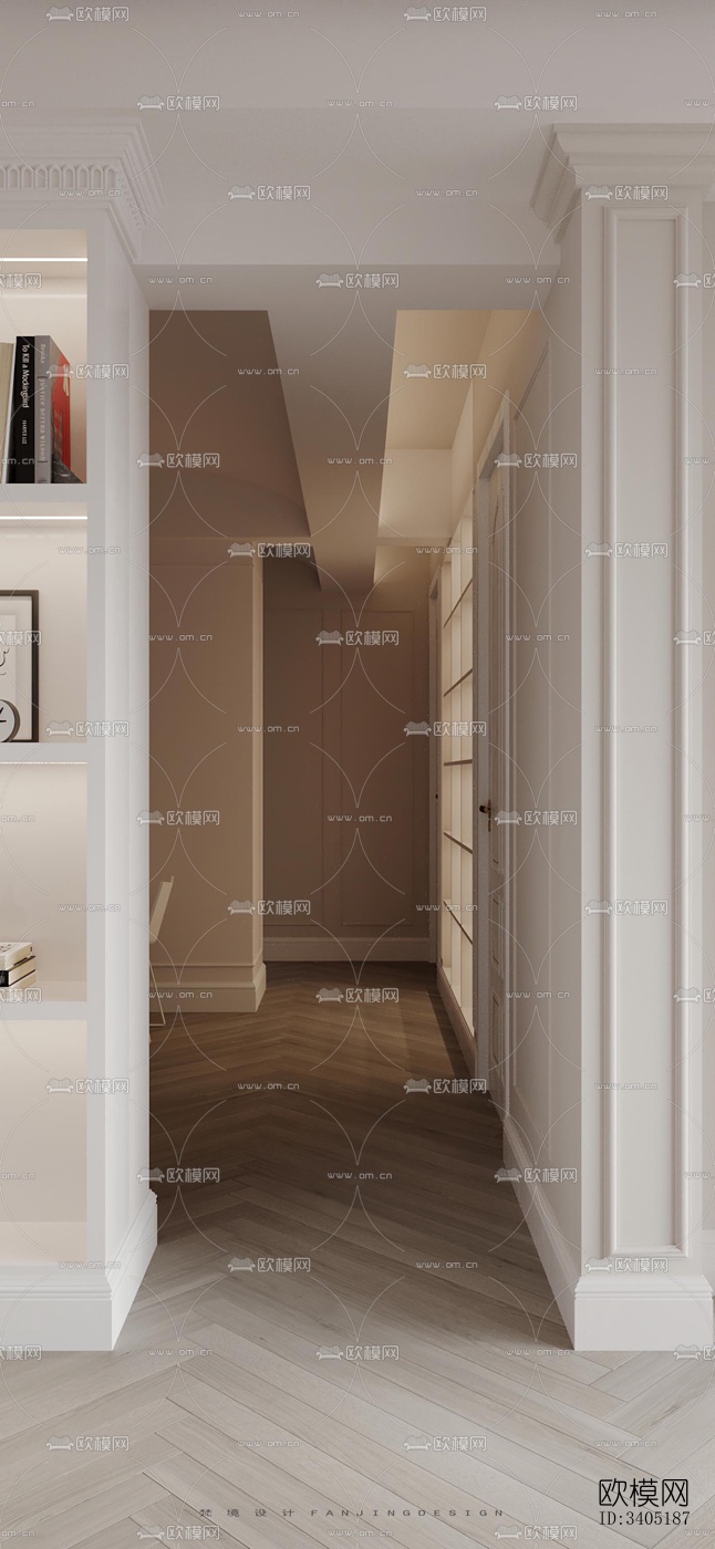 现代大平层效果图下载（渲染图14）