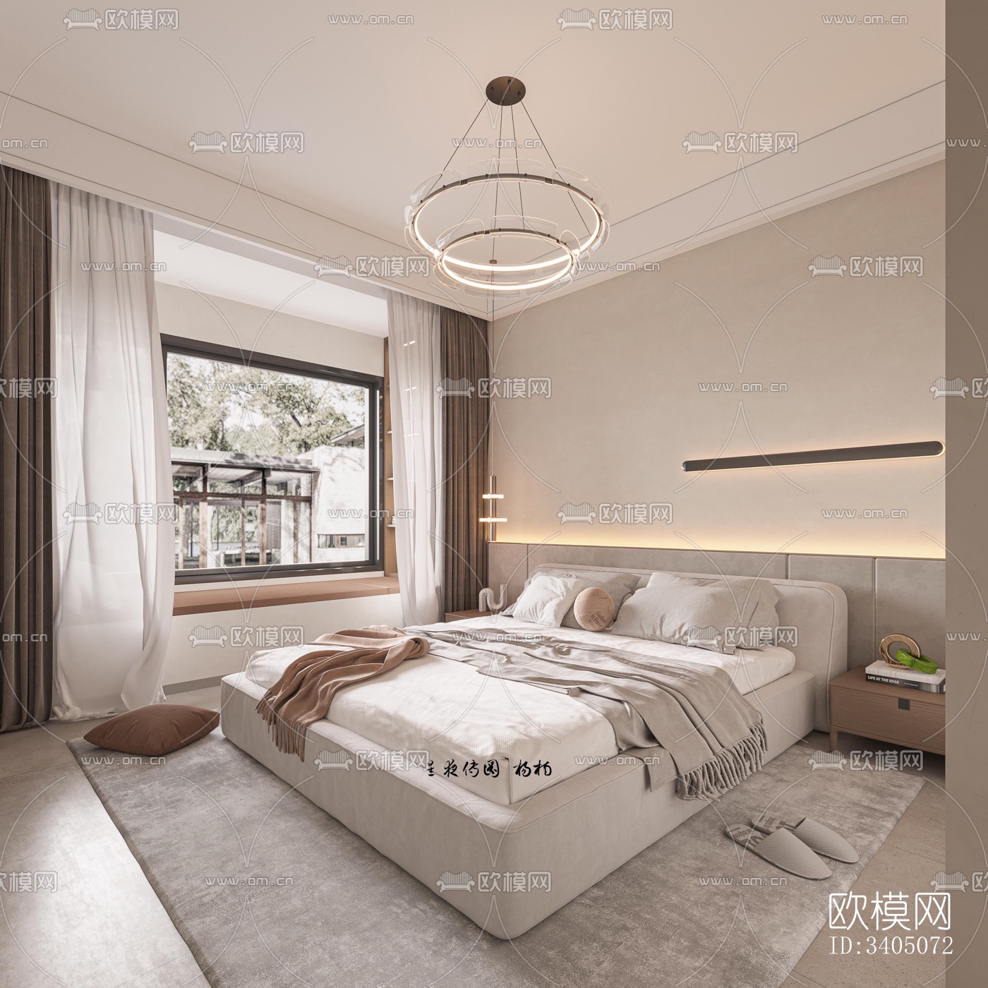 现代大平层效果图下载（渲染图5）