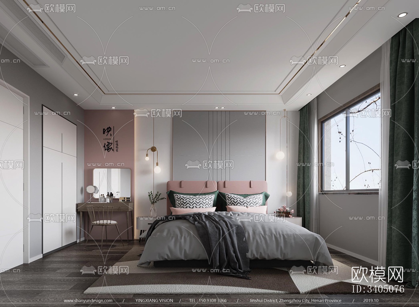 现代大平层效果图下载（渲染图8）