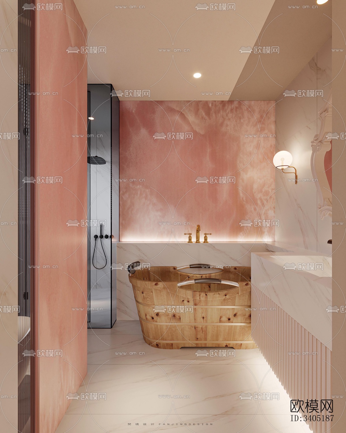 现代大平层效果图下载（渲染图6）