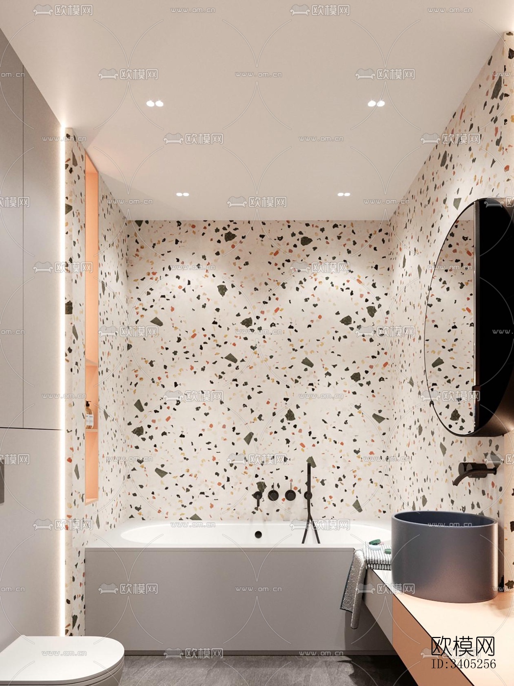 现代大平层效果图下载（渲染图10）