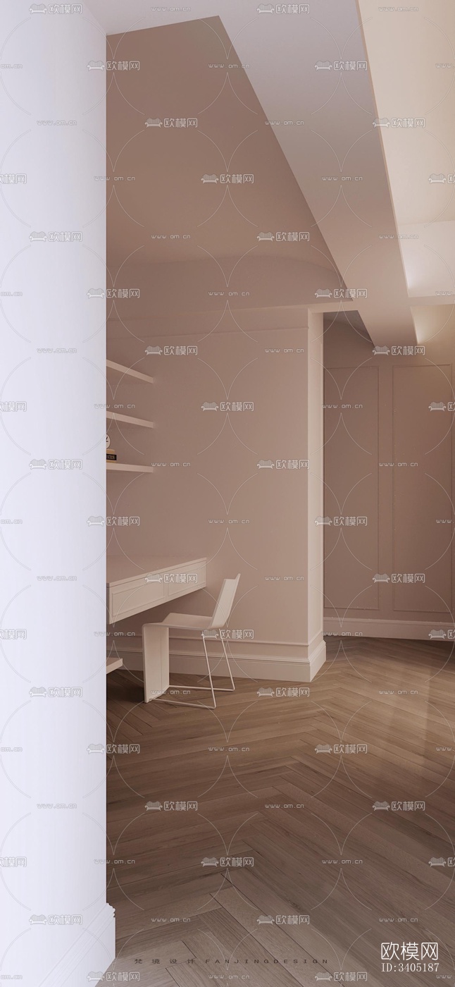 现代大平层效果图下载（渲染图15）