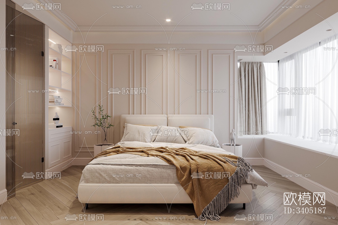 现代大平层效果图下载（渲染图7）