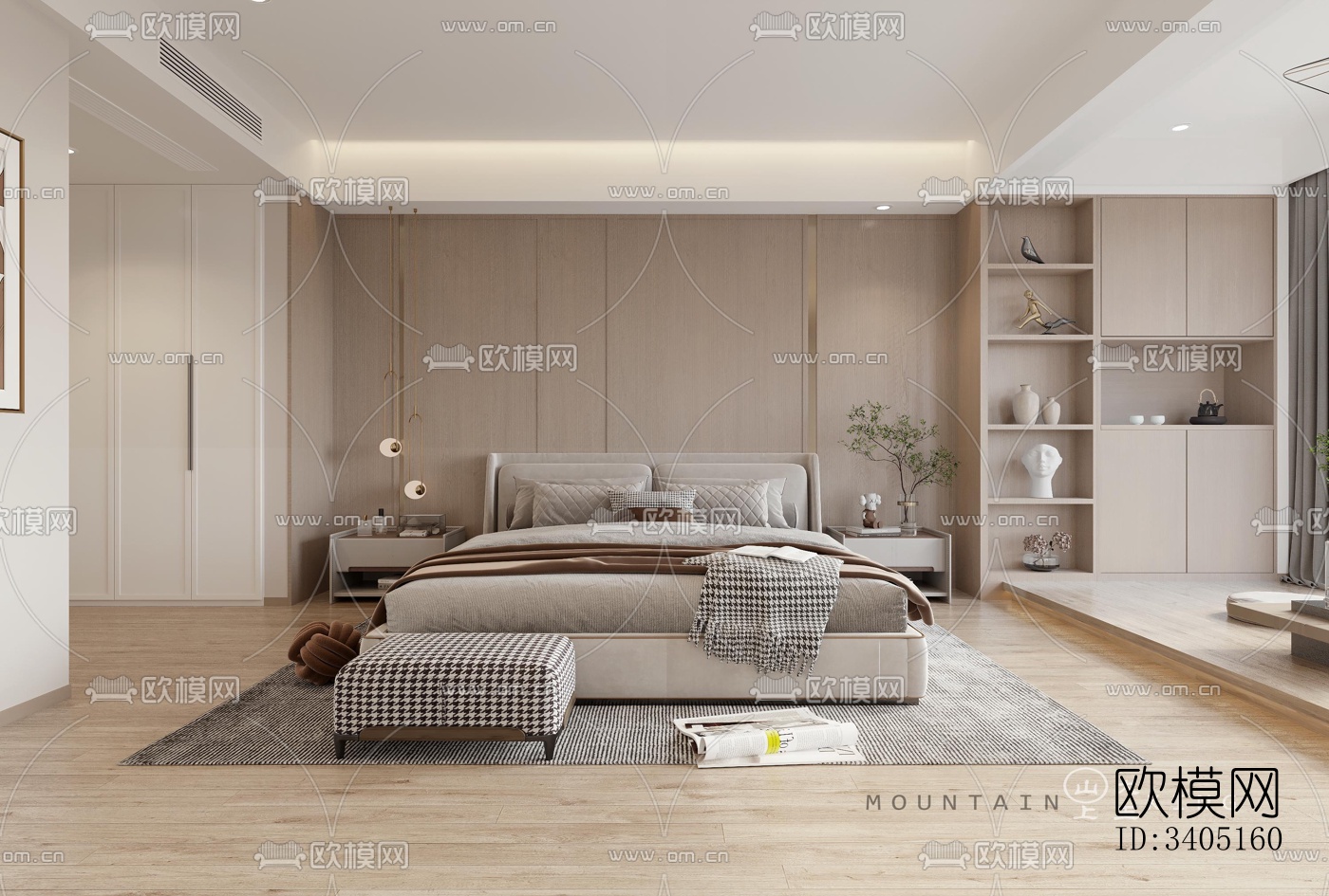 现代大平层效果图下载（渲染图14）