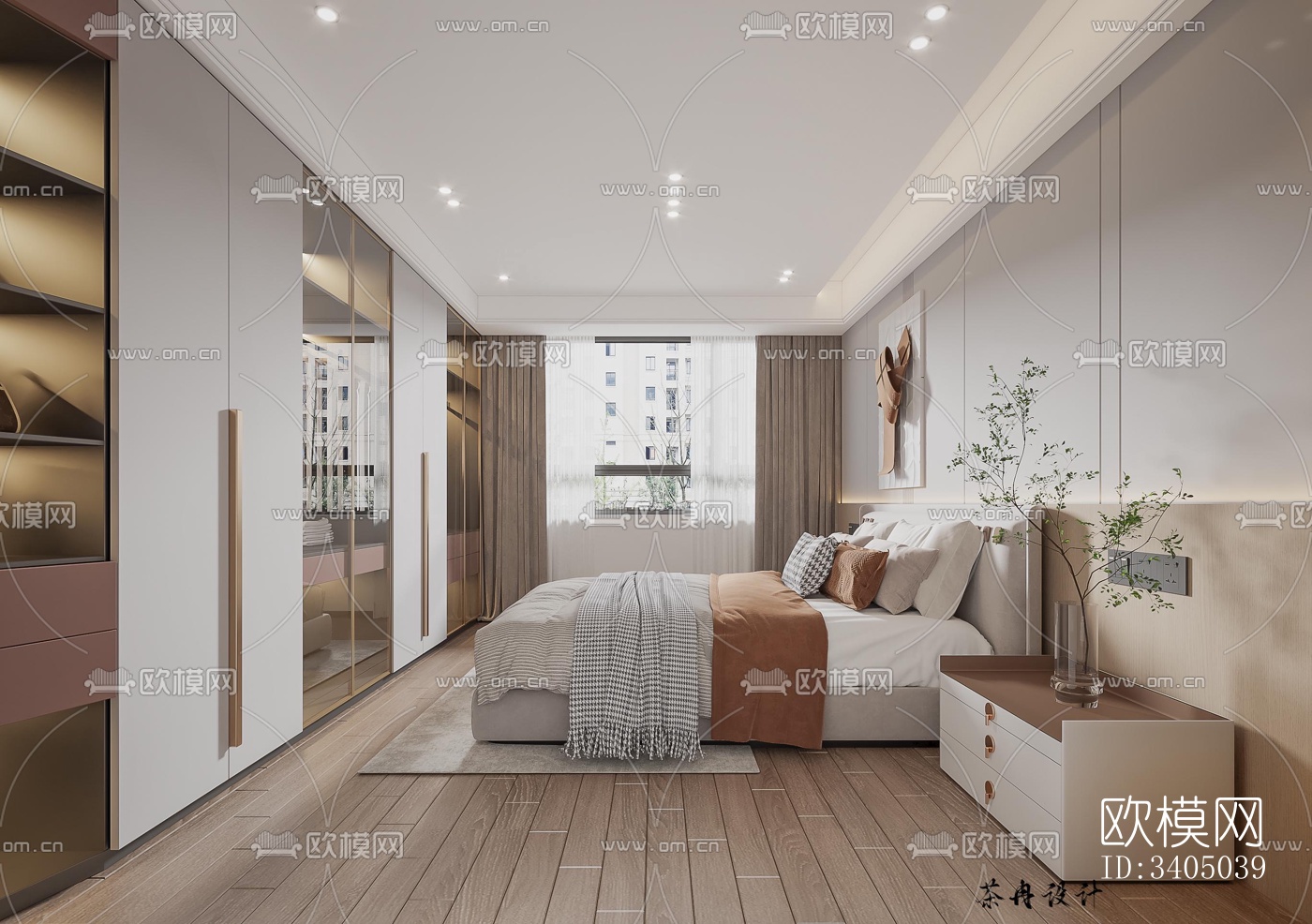 现代大平层效果图下载（渲染图10）