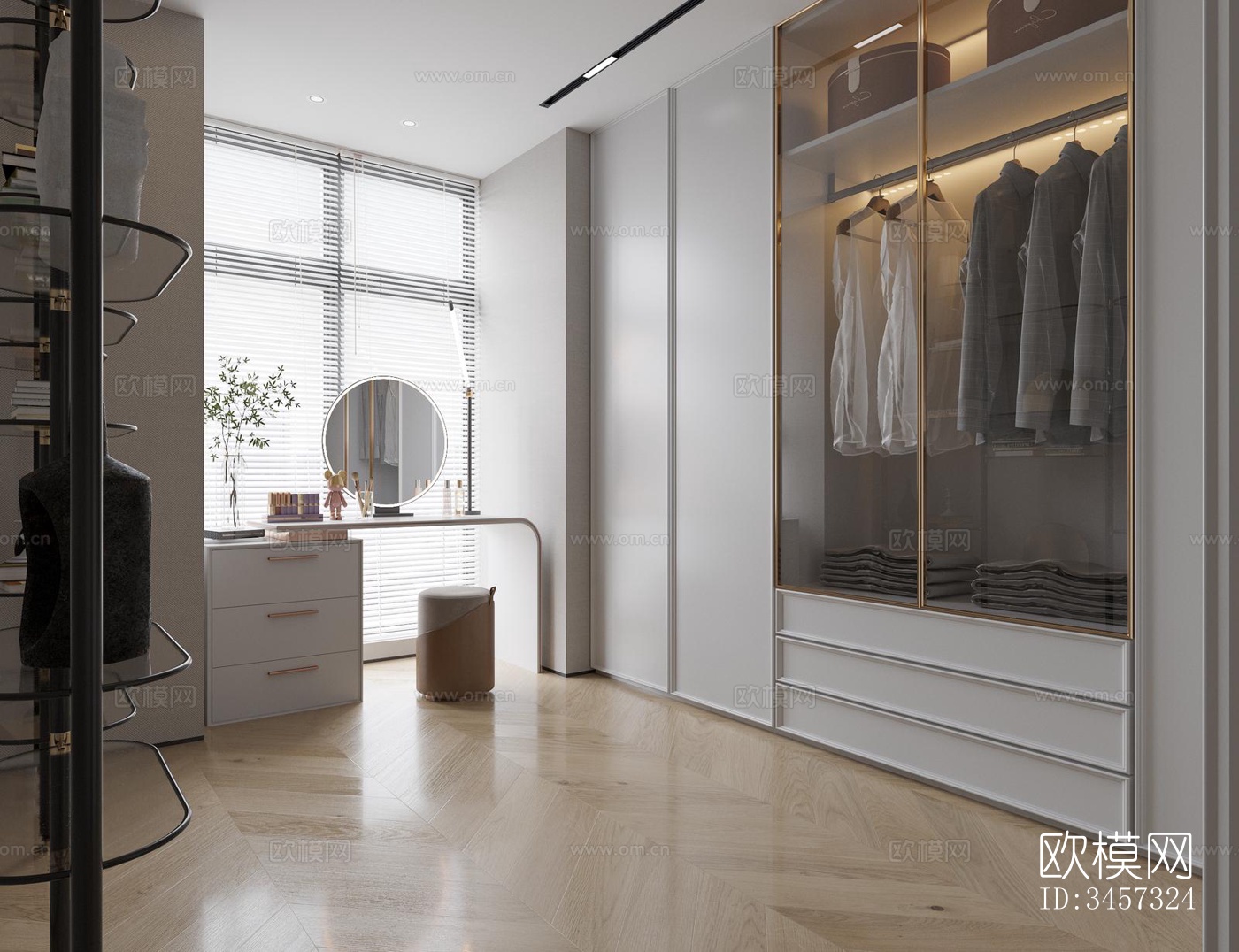 现代大平层效果图下载（渲染图7）