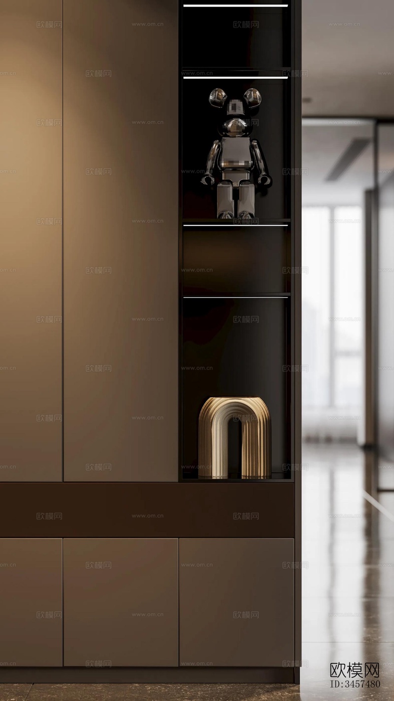 现代大平层效果图下载（渲染图6）