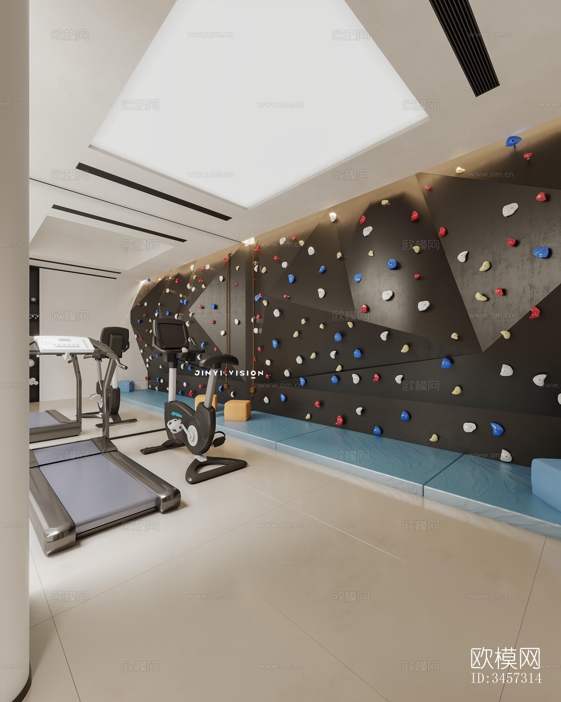 现代大平层效果图下载（渲染图7）