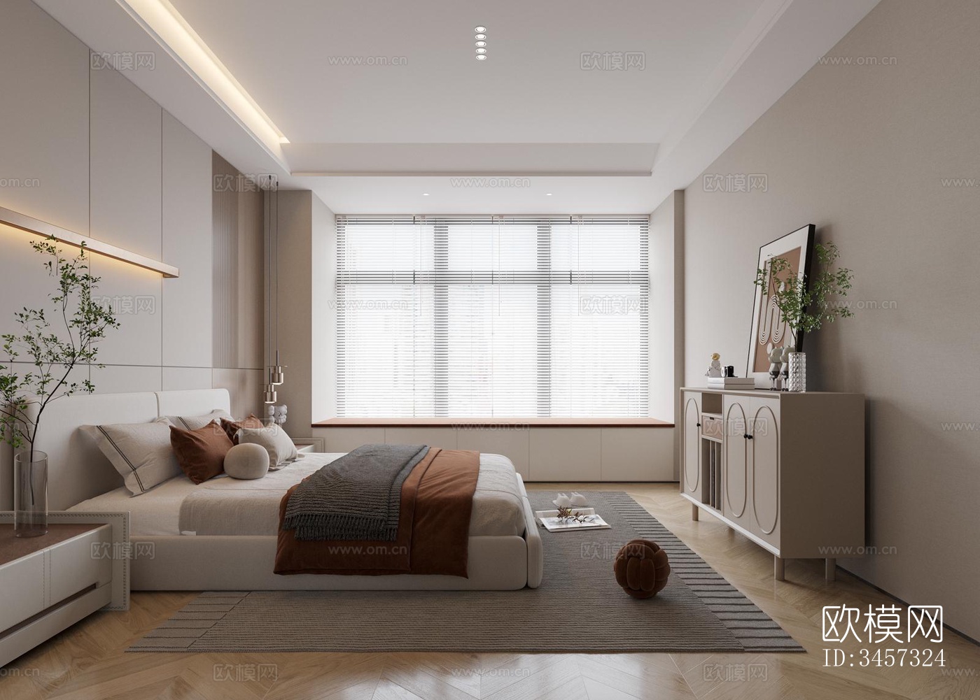 现代大平层效果图下载（渲染图5）