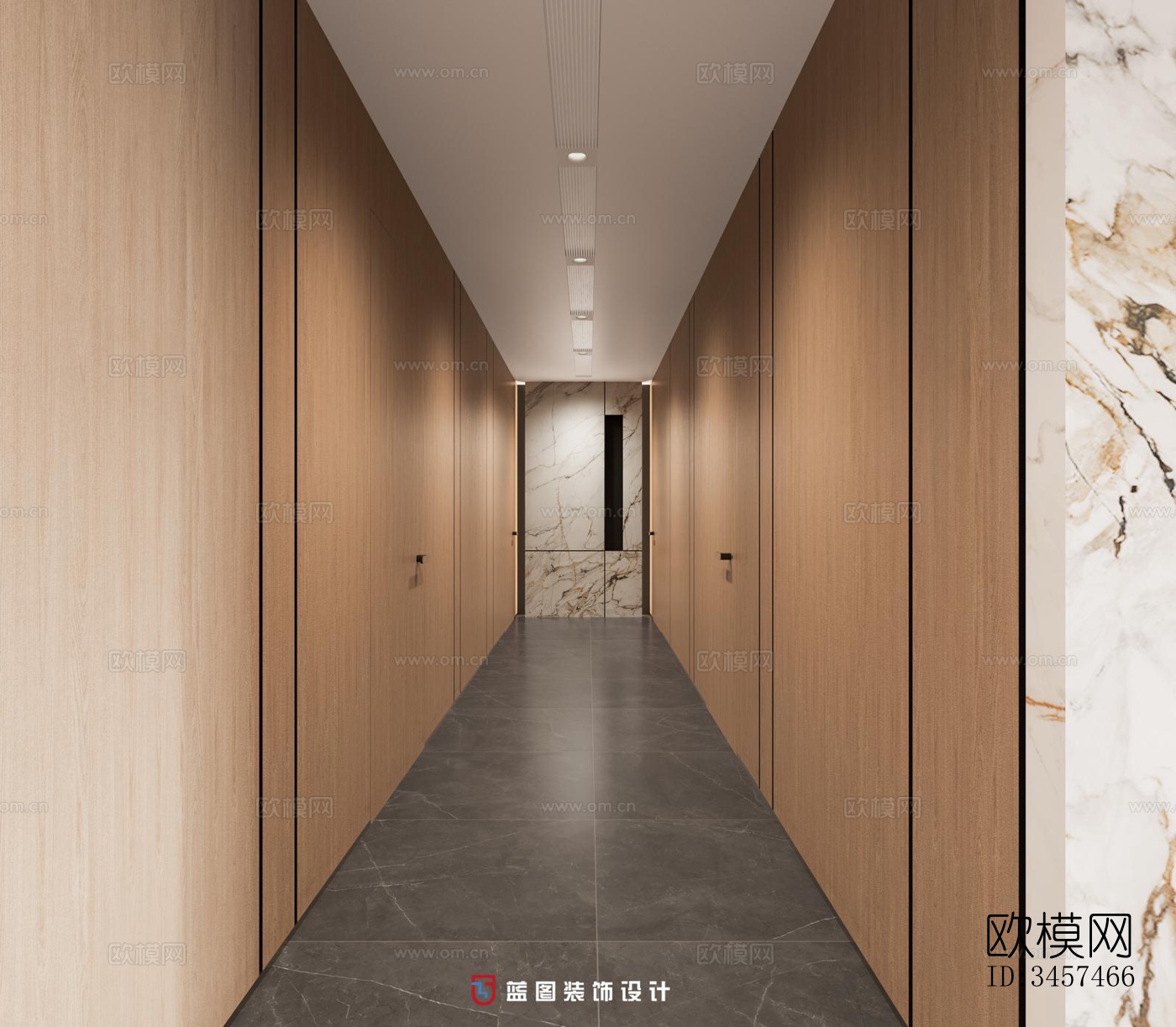 现代大平层效果图下载（渲染图15）