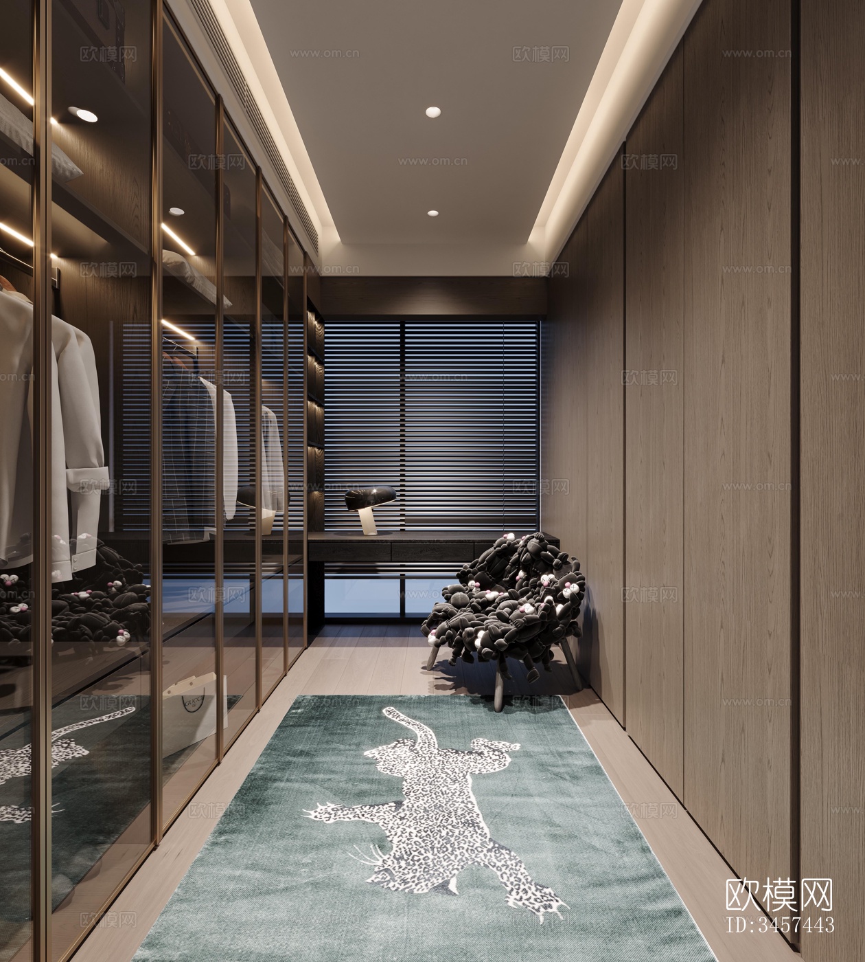 现代大平层效果图下载（渲染图10）